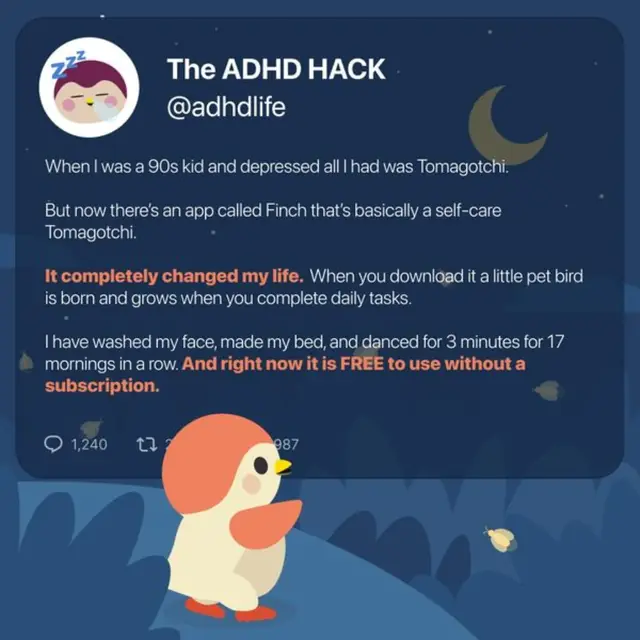 Illustrated social creative for a wellness app